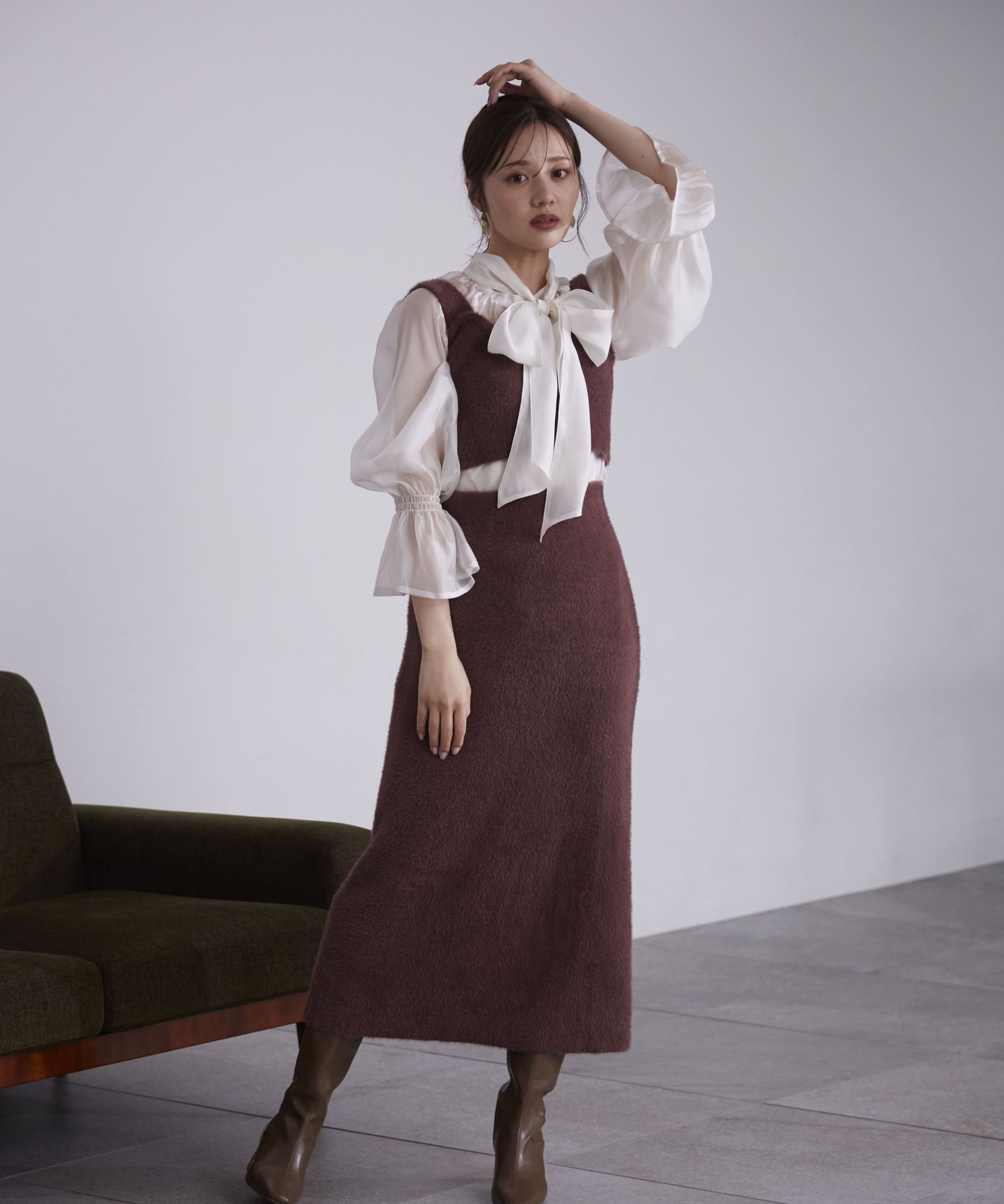 PROPORTION BODY DRESSING「シャギービスチェセットアップ　24AW」|ワンピース|