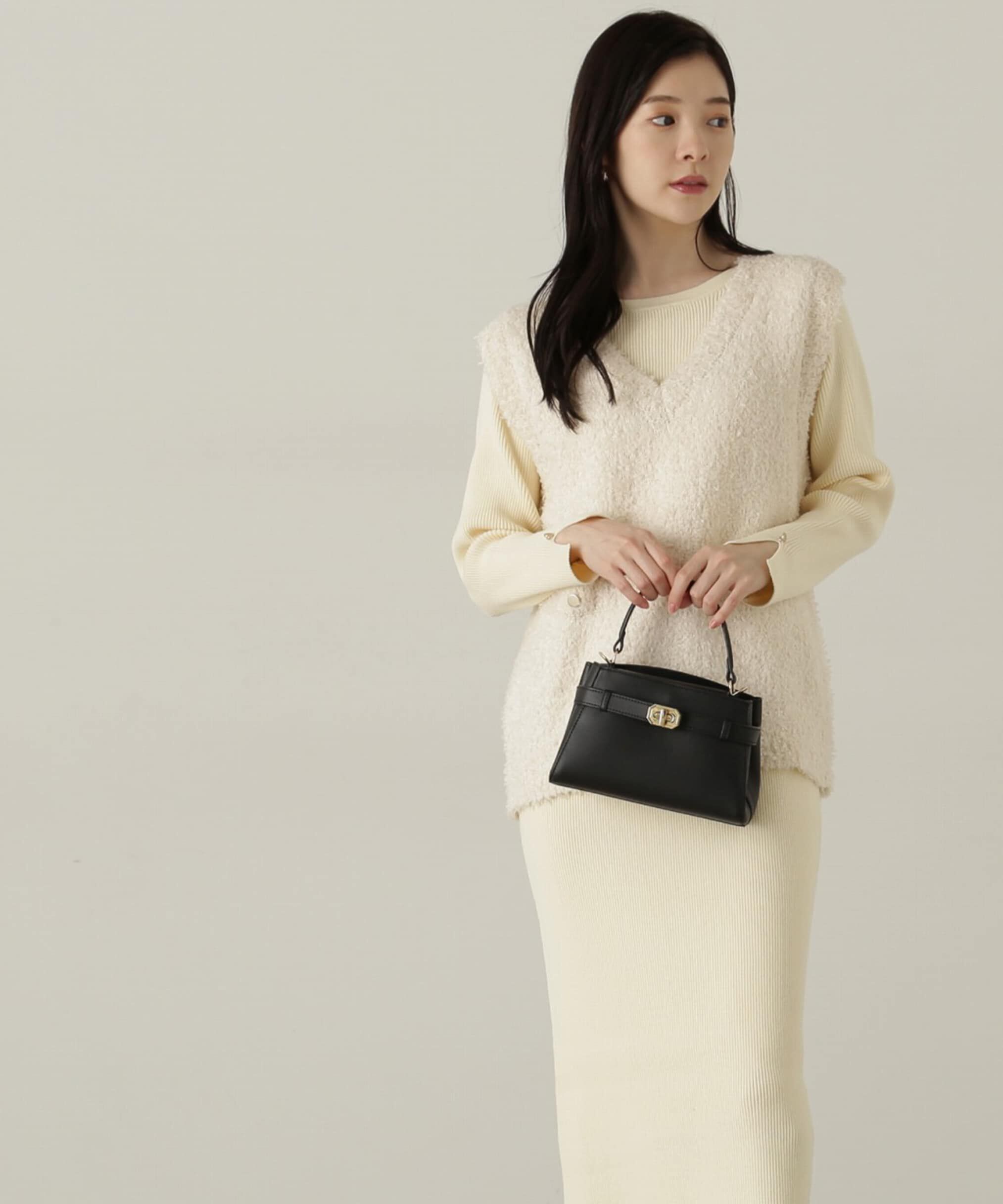 PROPORTION BODY DRESSING「テープヤーンベストニット　24AWセットアップ」|ワンピース|