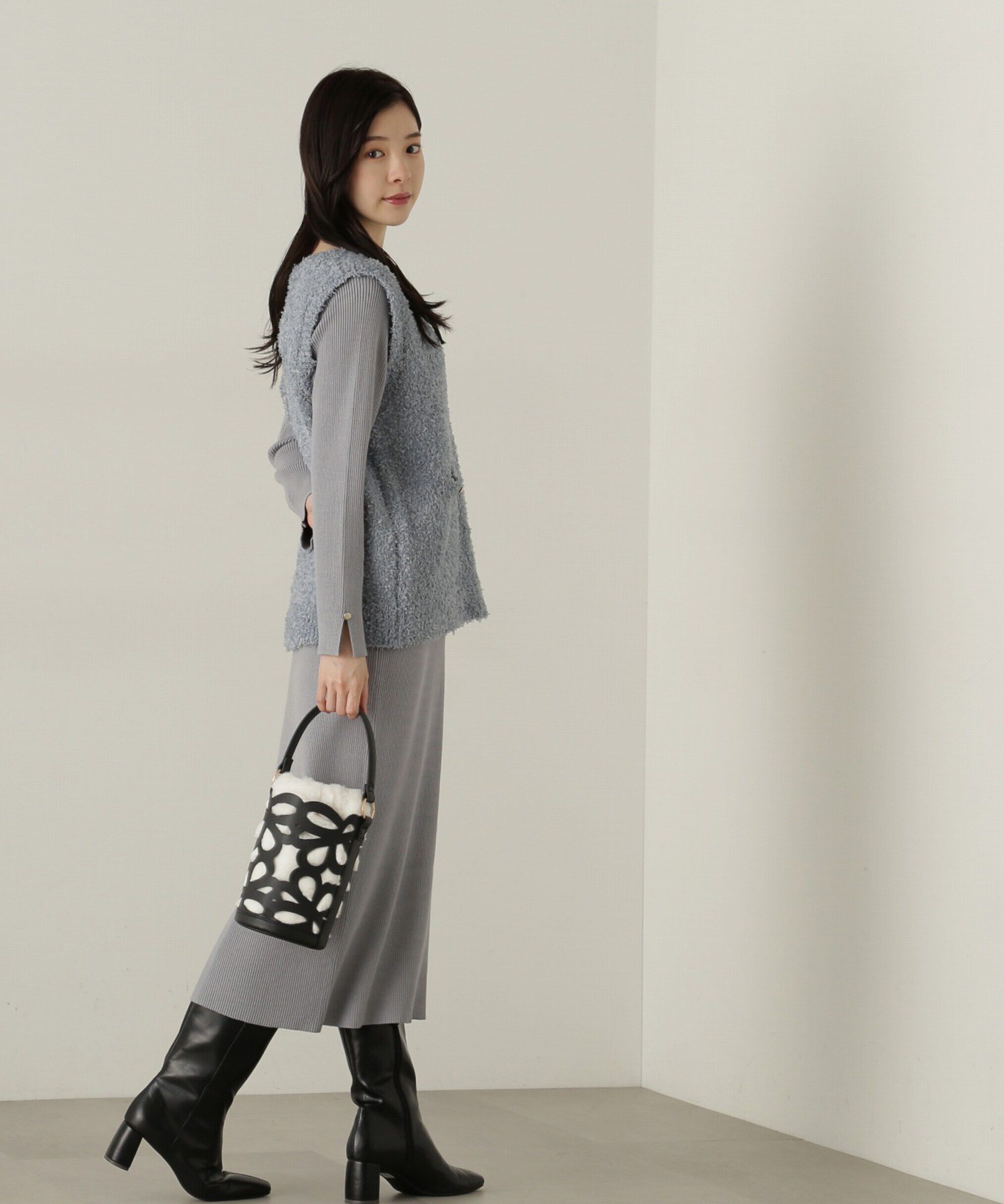 PROPORTION BODY DRESSING「テープヤーンベストニット　24AWセットアップ」|ワンピース|