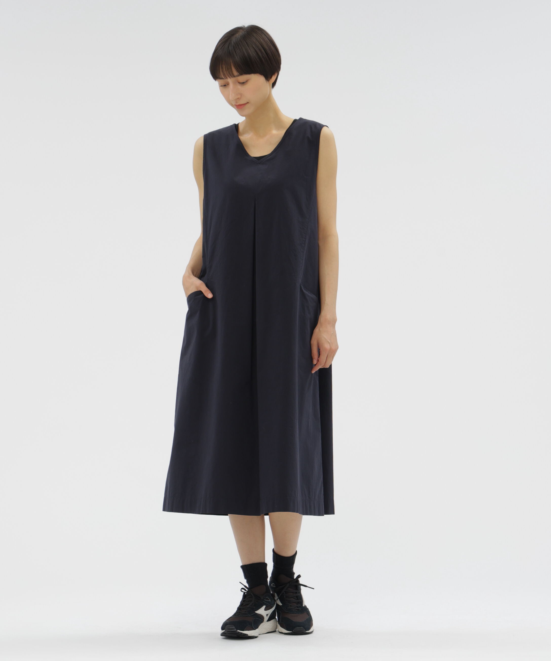  「COTTON CHAMBRAY DRESS」|ワンピース|DARK NAVY1