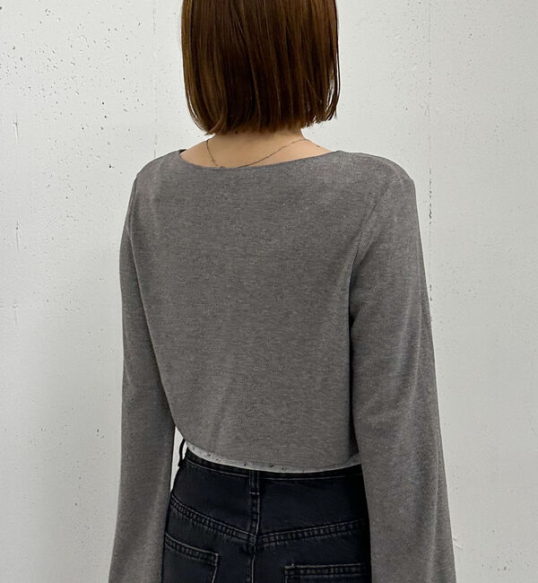 archives「起毛カットリブＣＤ&times;花柄キャミＳＥＴ」|カーディガン|