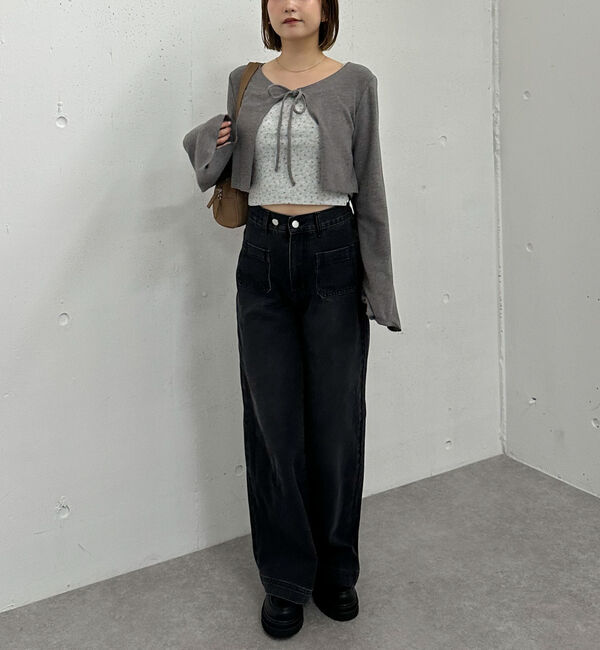 archives「起毛カットリブＣＤ&times;花柄キャミＳＥＴ」|カーディガン|