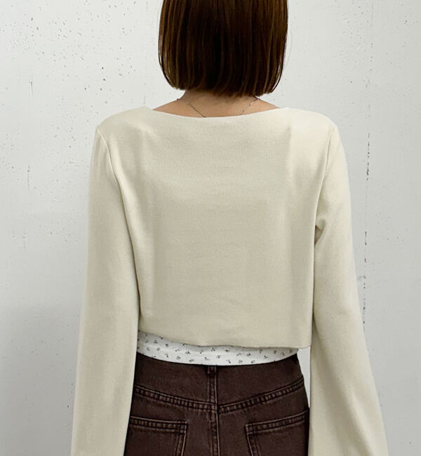 archives「起毛カットリブＣＤ&times;花柄キャミＳＥＴ」|カーディガン|