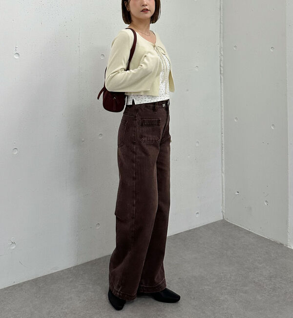 archives「起毛カットリブＣＤ&times;花柄キャミＳＥＴ」|カーディガン|