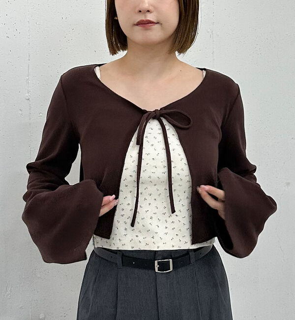 archives「起毛カットリブＣＤ&times;花柄キャミＳＥＴ」|カーディガン|