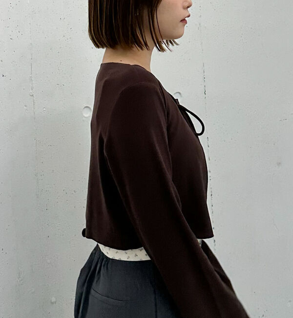 archives「起毛カットリブＣＤ&times;花柄キャミＳＥＴ」|カーディガン|