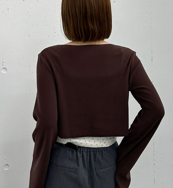 archives「起毛カットリブＣＤ&times;花柄キャミＳＥＴ」|カーディガン|