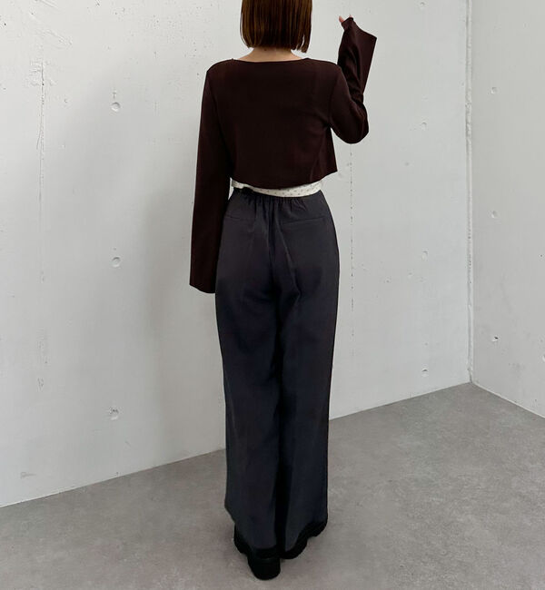 archives「起毛カットリブＣＤ&times;花柄キャミＳＥＴ」|カーディガン|