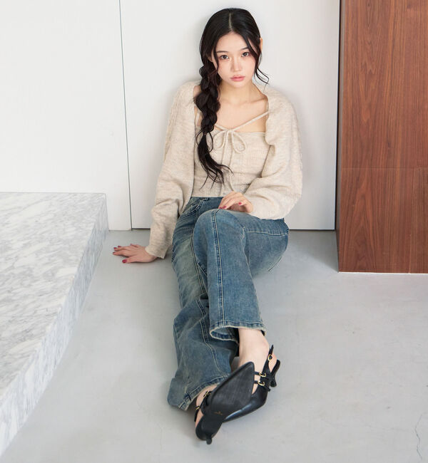 archives「ケーブルニットボレロアンサンブル」|カーディガン|