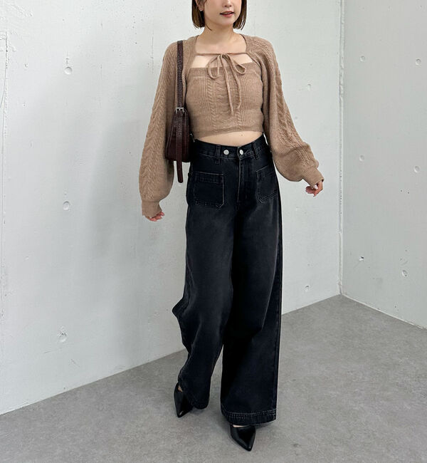 archives「ケーブルニットボレロアンサンブル」|カーディガン|