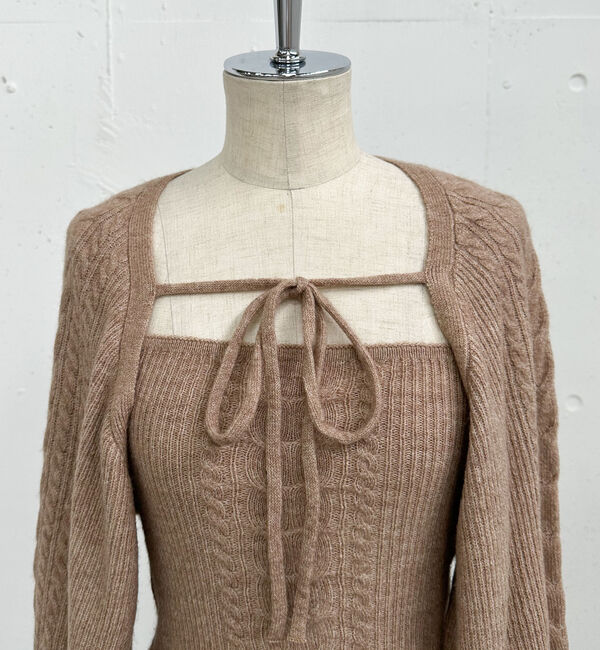 archives「ケーブルニットボレロアンサンブル」|カーディガン|