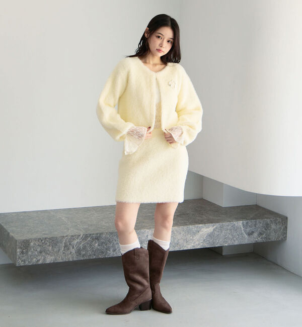 archives「【ＳＥＴＵＰ対応ダブルフェイスフェザーニットカーディガン】」|カーディガン|