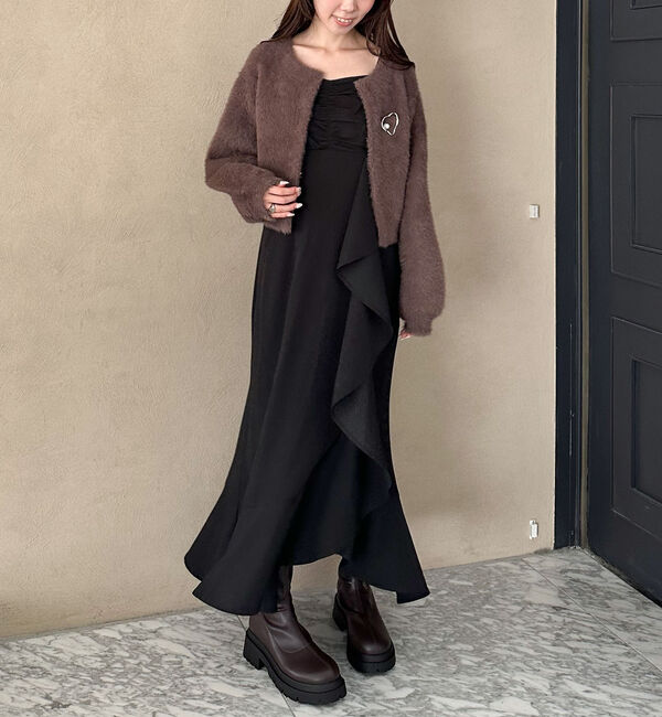 archives「【ＳＥＴＵＰ対応ダブルフェイスフェザーニットカーディガン】」|カーディガン|