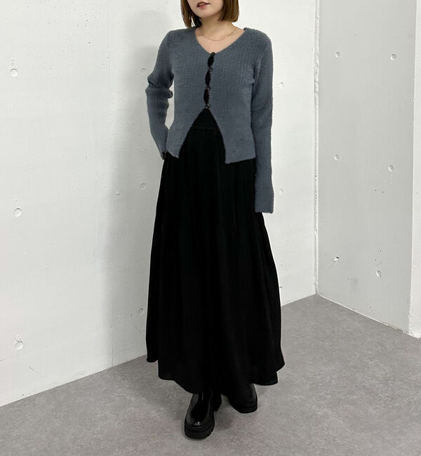 archives「Ｆボタンタイトフェザーニットカーディガン」|カーディガン|