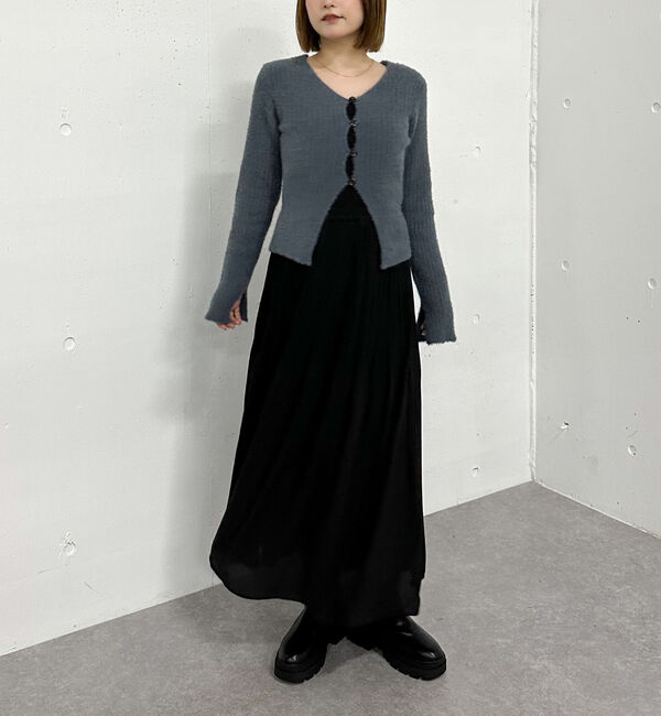 archives「Ｆボタンタイトフェザーニットカーディガン」|カーディガン|