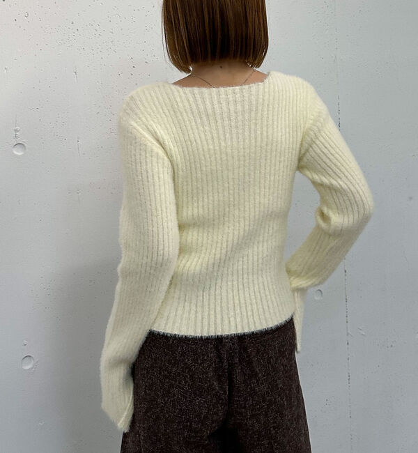 archives「Ｆボタンタイトフェザーニットカーディガン」|カーディガン|