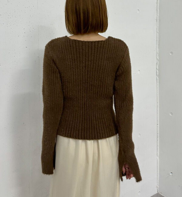 archives「Ｆボタンタイトフェザーニットカーディガン」|カーディガン|