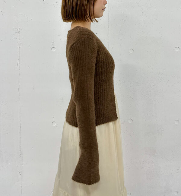 archives「Ｆボタンタイトフェザーニットカーディガン」|カーディガン|