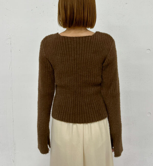 archives「Ｆボタンタイトフェザーニットカーディガン」|カーディガン|