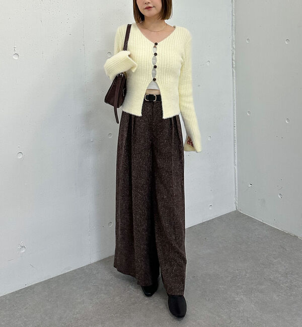 archives「ベルト付ツイードワイドスラックス」|チノ|