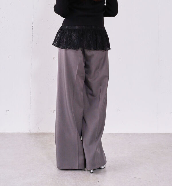 archives「【ＯＮかわ】ベルト付きタックワイドスラックス」|チノ|