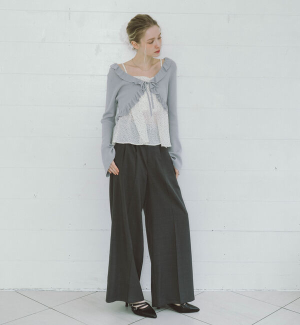 archives「【ＯＮかわ】ベルト付きタックワイドスラックス」|チノ|