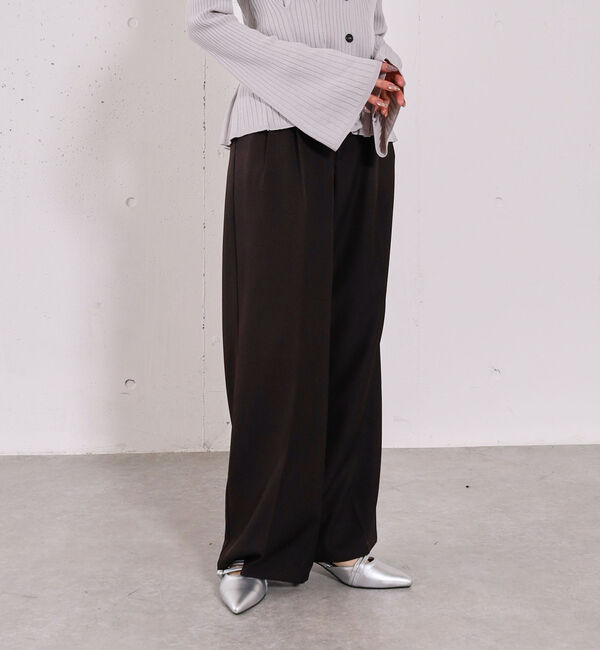 archives「【ＯＮかわ】ベルト付きタックワイドスラックス」|チノ|