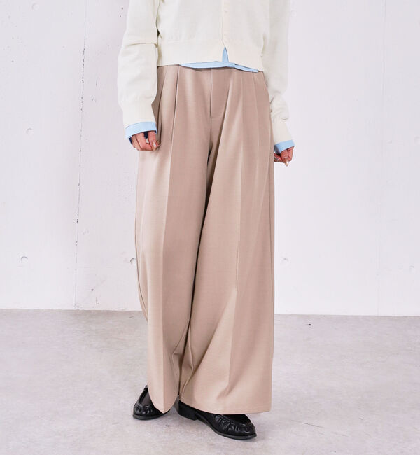 archives「【ＯＮかわ】ベルト付きタックワイドスラックス」|チノ|