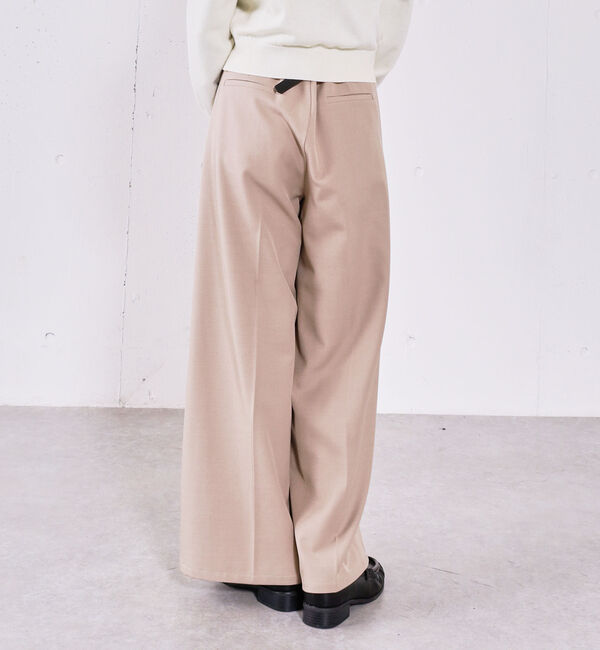 archives「【ＯＮかわ】ベルト付きタックワイドスラックス」|チノ|