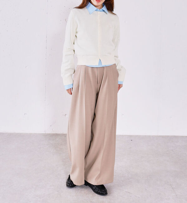 archives「【ＯＮかわ】ベルト付きタックワイドスラックス」|チノ|