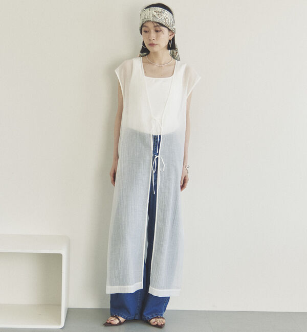 Doux archives「前後２ＷＡＹ楊柳ジレワンピース」|ワンピース|