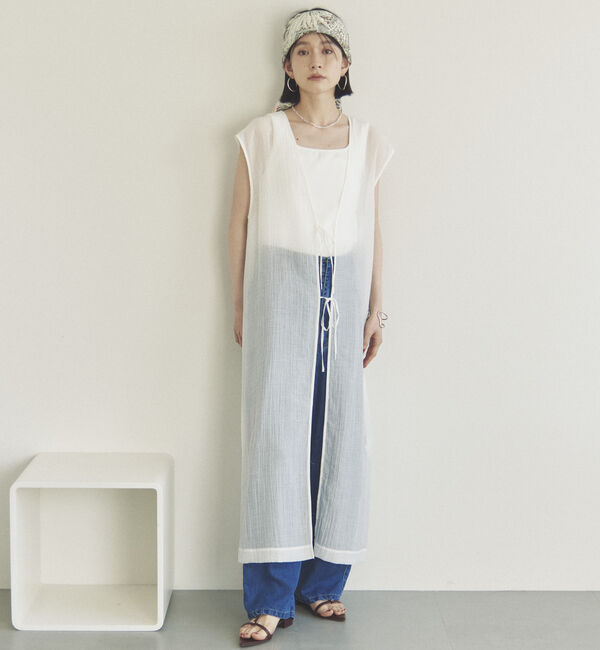 Doux archives「前後２ＷＡＹ楊柳ジレワンピース」|ワンピース|
