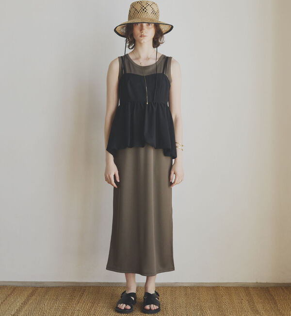 Doux archives「リブ２ＷＡＹノースリーブワンピース」|ワンピース|