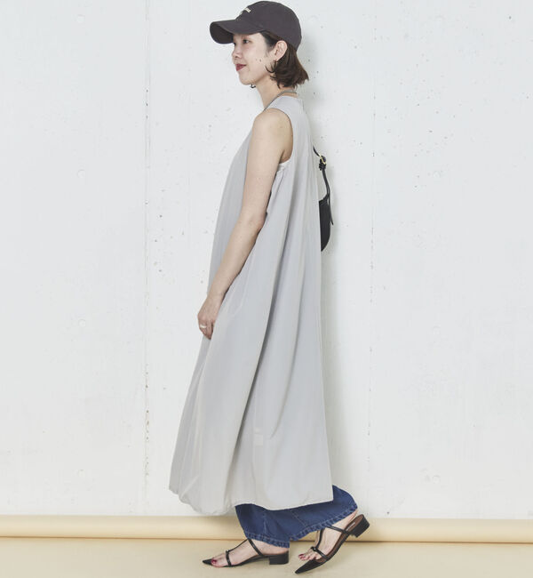 Doux archives「ＵＶ・接触冷感ウォッシャブルドロストノースリワンピース」|ワンピース|