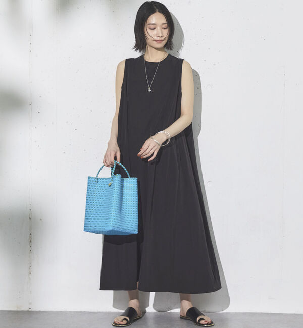 Doux archives「ＵＶ・接触冷感ウォッシャブルドロストノースリワンピース」|ワンピース|