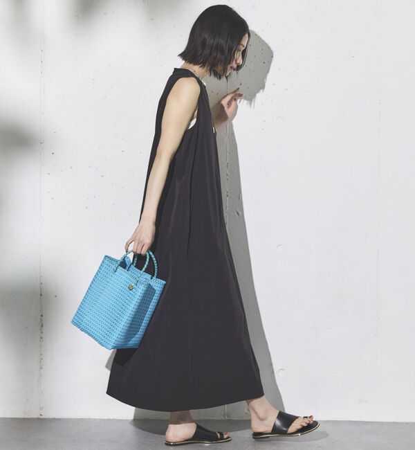 Doux archives「ＵＶ・接触冷感ウォッシャブルドロストノースリワンピース」|ワンピース|