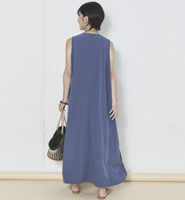 Doux archives「ＵＶ・接触冷感ウォッシャブルドロストノースリワンピース」|ワンピース|