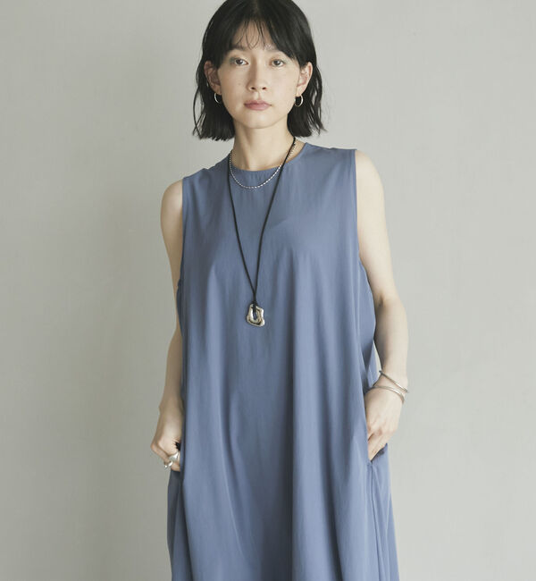 Doux archives「ＵＶ・接触冷感ウォッシャブルドロストノースリワンピース」|ワンピース|