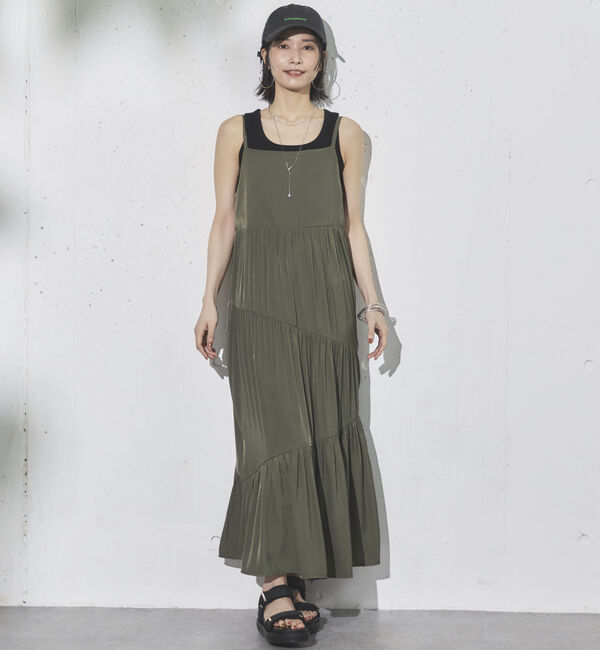 Doux archives「アシメティアードキャミワンピ」|ワンピース|