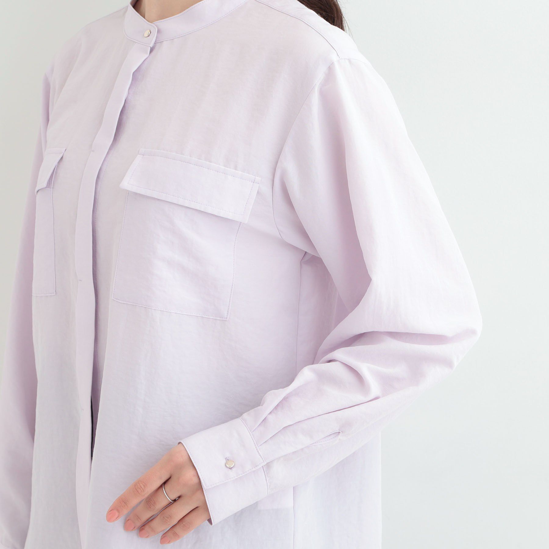 SHOO･LA･RUE「【洗濯後シワになりにくい/UV】フラップポケットシャツ」|シャツ・ブラウス|