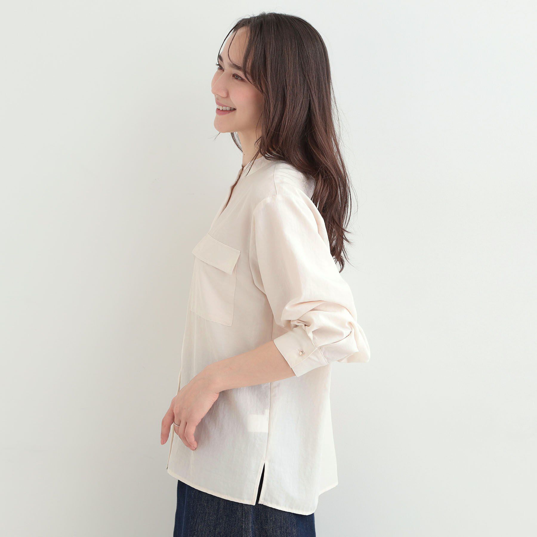 SHOO･LA･RUE「【洗濯後シワになりにくい/UV】フラップポケットシャツ」|シャツ・ブラウス|