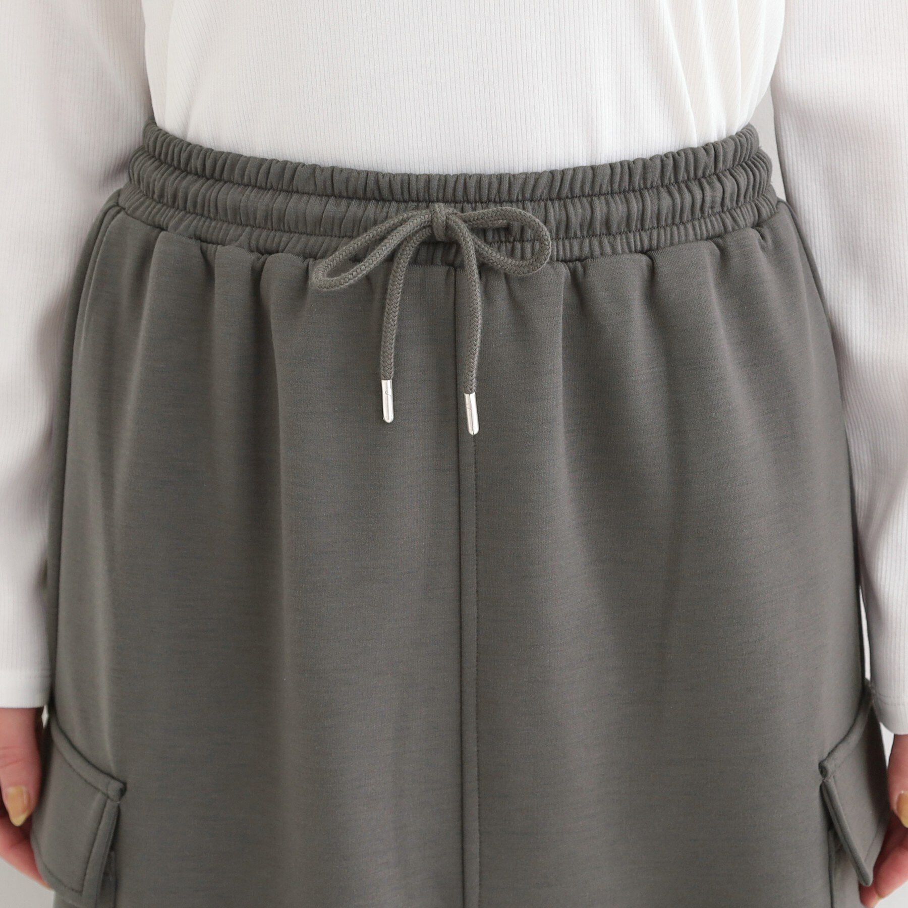 SHOO･LA･RUE「【洗濯機可/S-LL】サイドポケットでこなれ感のある ダンボールカーゴスカート」|スカート|