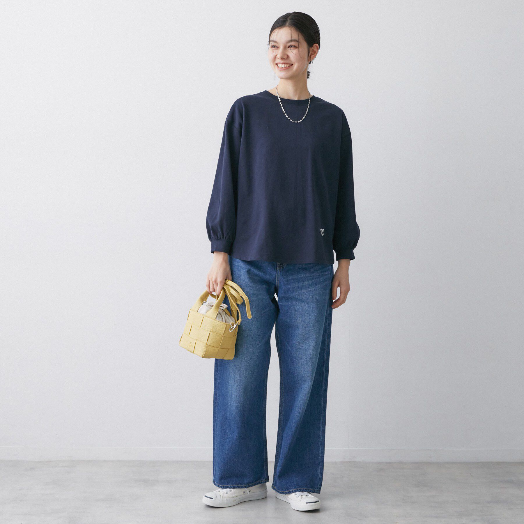 Dessin「【360度可愛い・洗える】バックヘンリーカットソー」|Tシャツ・カットソー|