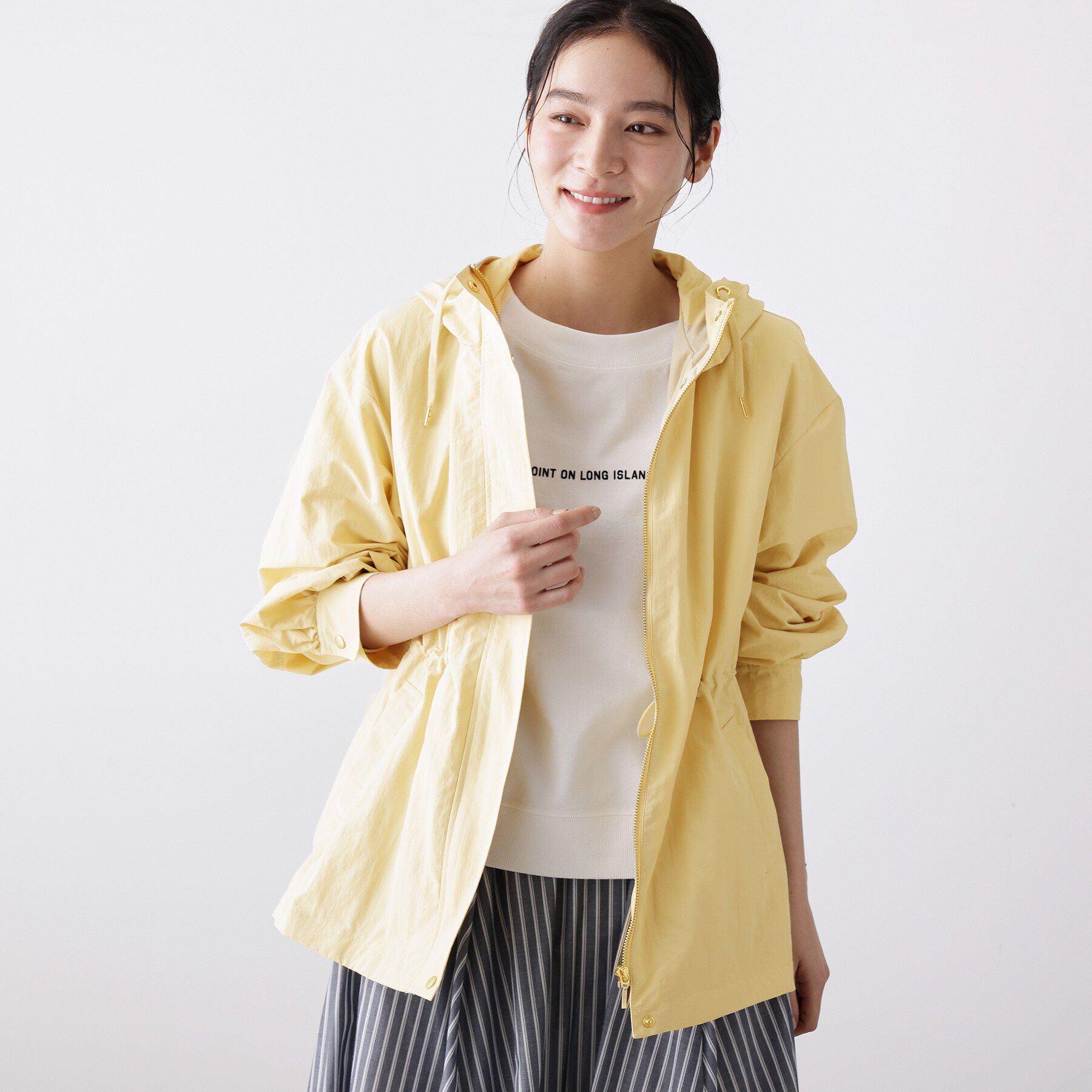 Dessin「【撥水・洗える】フーデッドブルゾン」|ブルゾン・スタジャン|