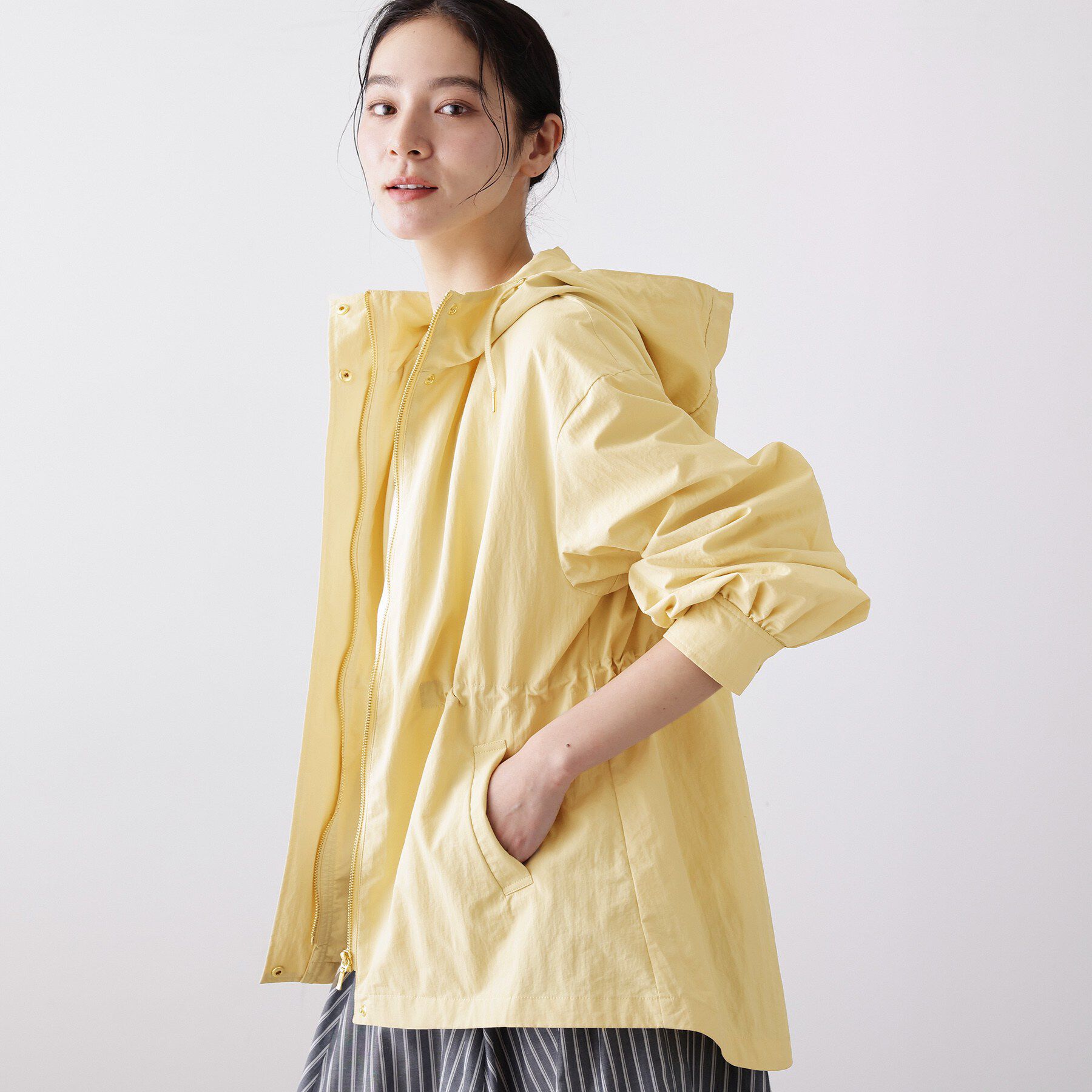 Dessin「【撥水・洗える】フーデッドブルゾン」|ブルゾン・スタジャン|