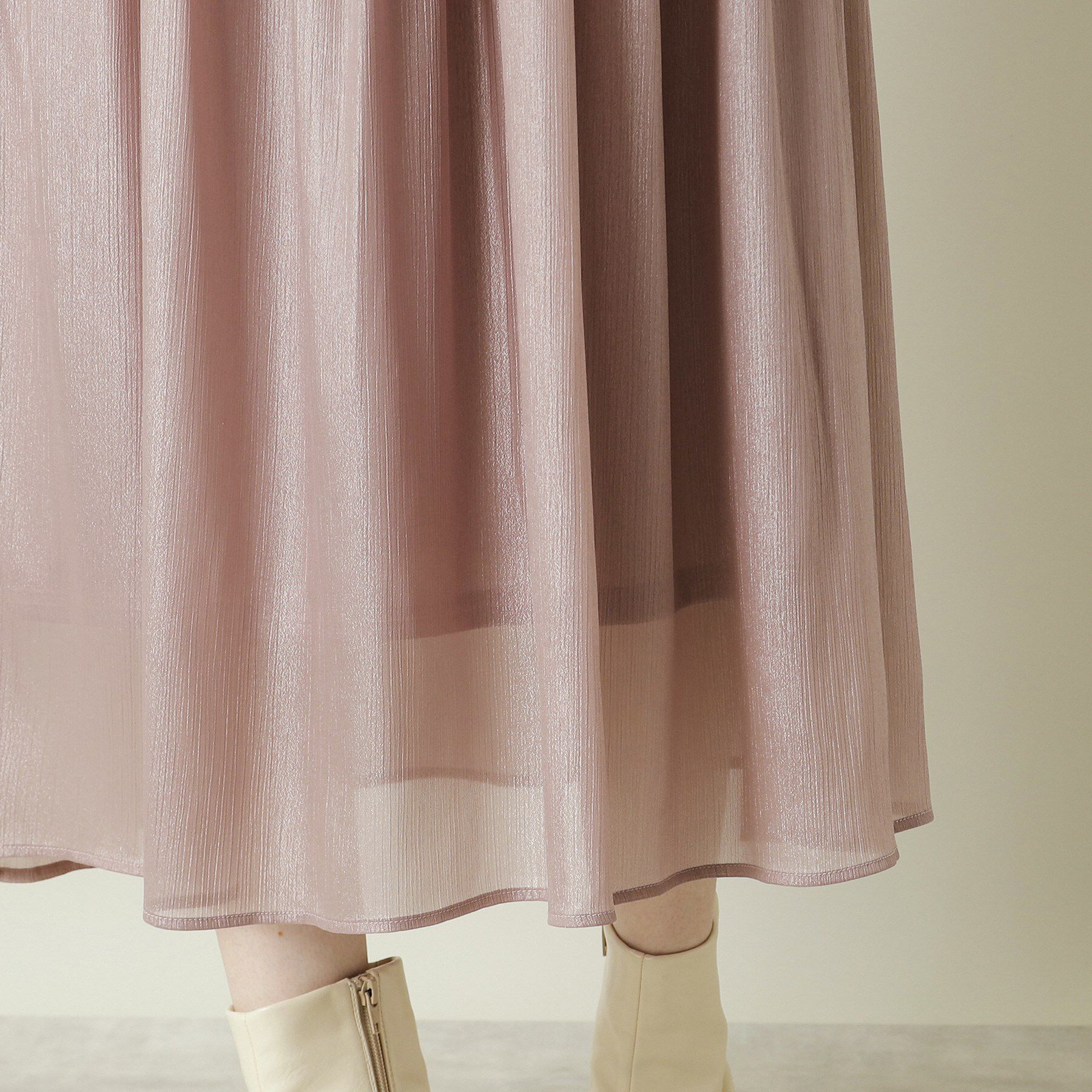 ITS&rsquo;DEMO「【結婚式・パーティに】シャイニー楊柳ワンピース＜ドレスコレクション＞」|ワンピース|