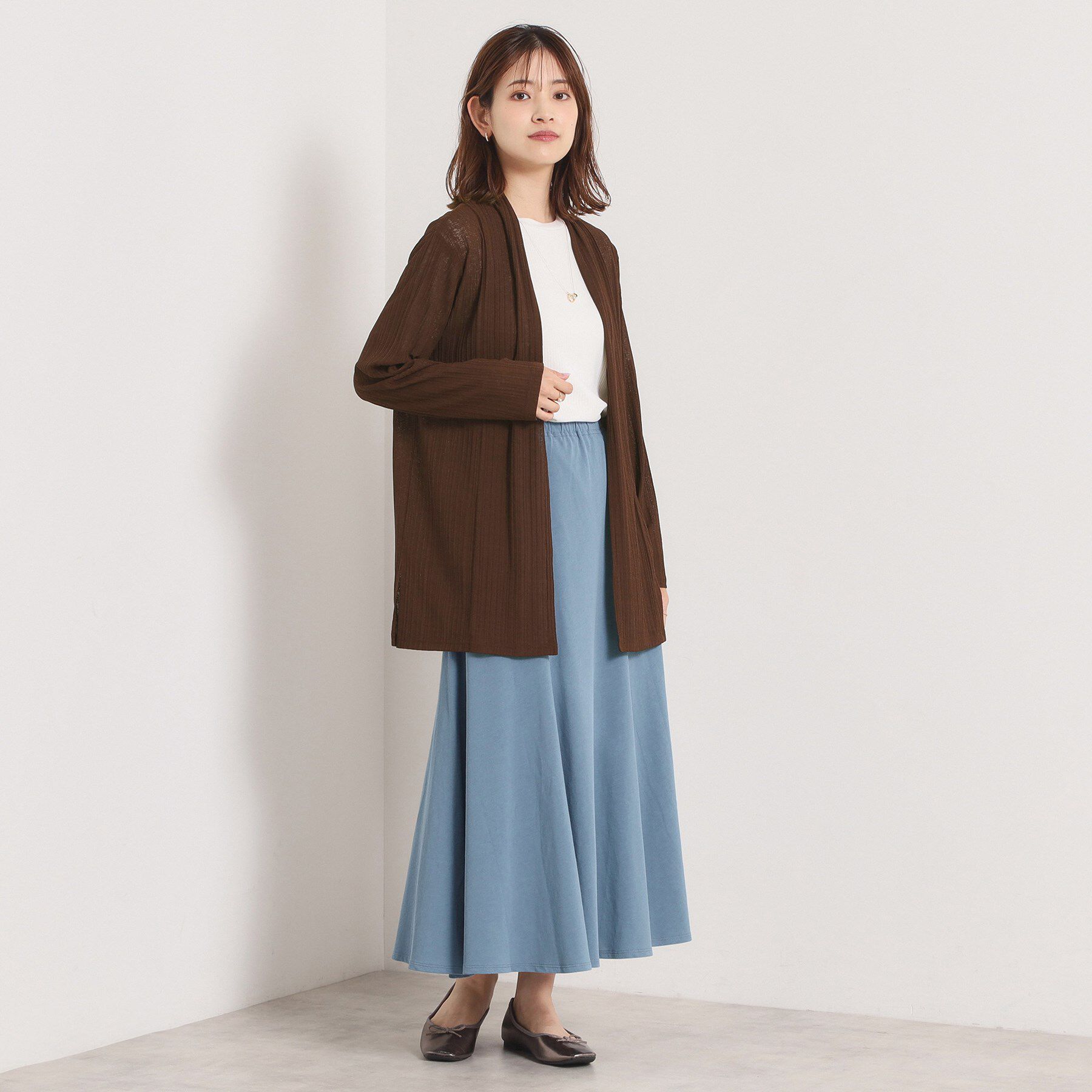 ITS&rsquo;DEMO「【手洗い可】シアー着流しカーディガン」|カーディガン|