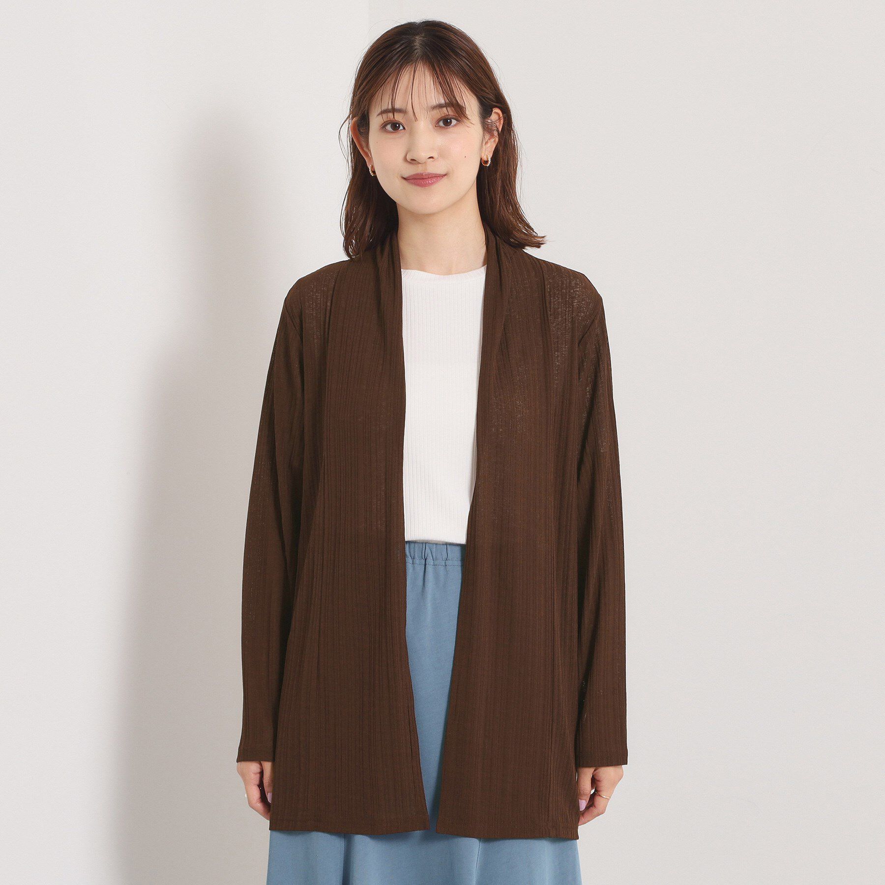 ITS&rsquo;DEMO「【手洗い可】シアー着流しカーディガン」|カーディガン|