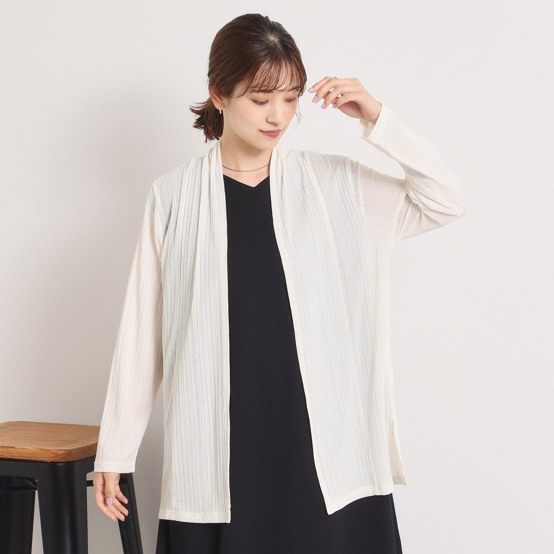 ITS&rsquo;DEMO「【手洗い可】シアー着流しカーディガン」|カーディガン|
