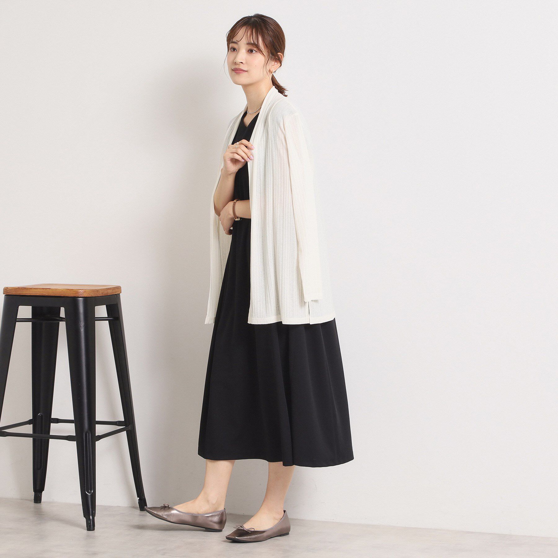 ITS&rsquo;DEMO「【手洗い可】シアー着流しカーディガン」|カーディガン|